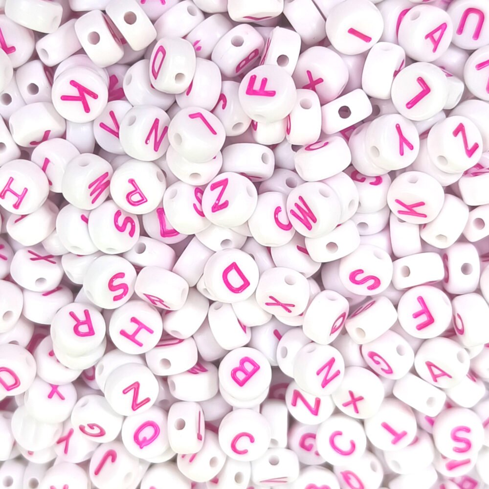 7mm Alphabet Letter Beads Kit, wholesale， 4600+ PCs Acrylic Colorful Beads for Jewelry Making, Bracelets, - Image 5