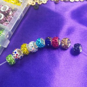 Large Hole Spacer Charm Rhinestone Beads