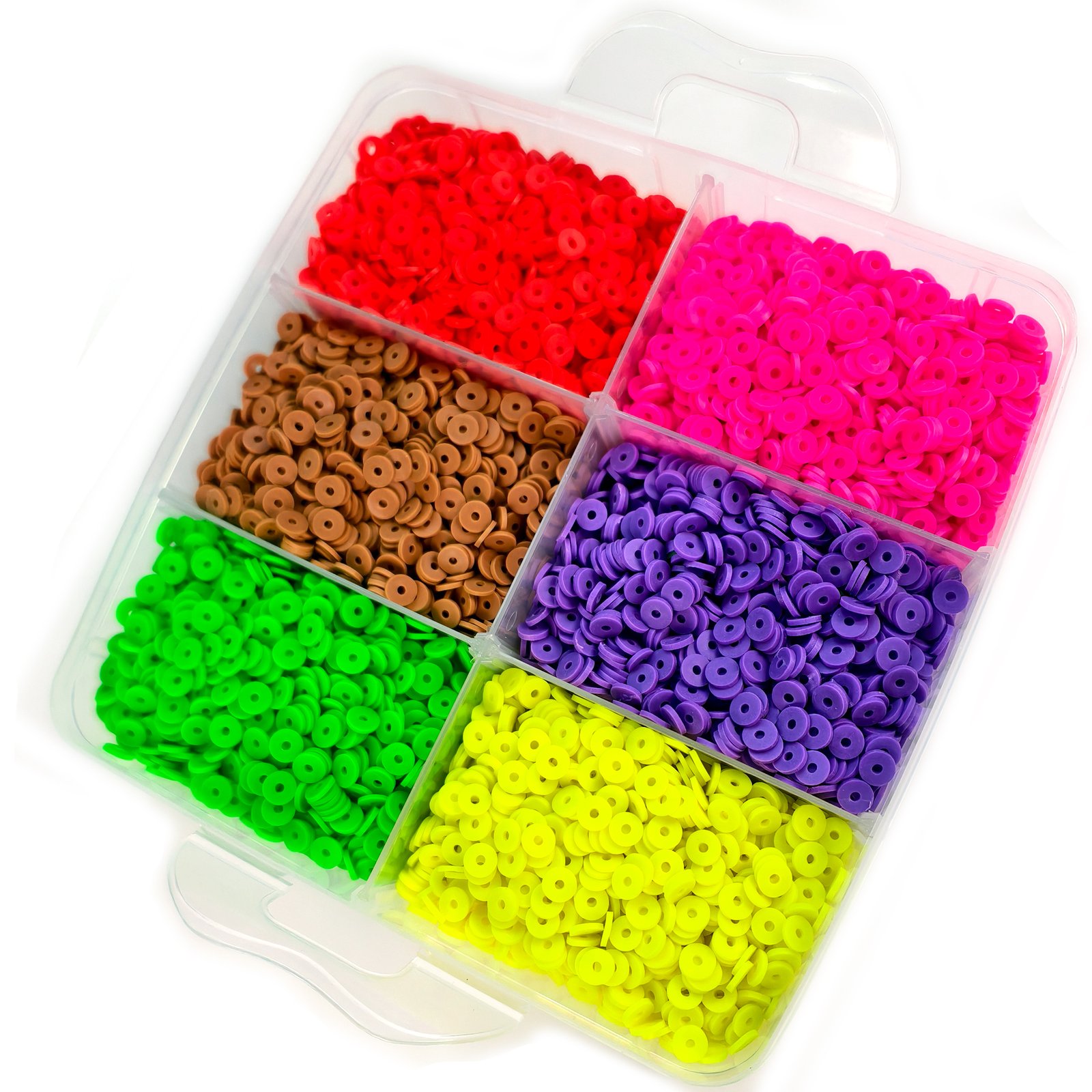 2 Boxes set, 6mm clay beads bracelet kit with beautiful 3 layers gift box, 30Rolls 0.8mm Elastic Stretchy String Cord - Image 5